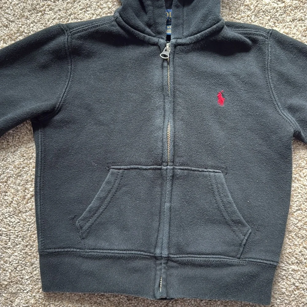 2 Piece Toddler Boys Black Cotton Fleece Hoodie and Fleece Jogger Pant S…